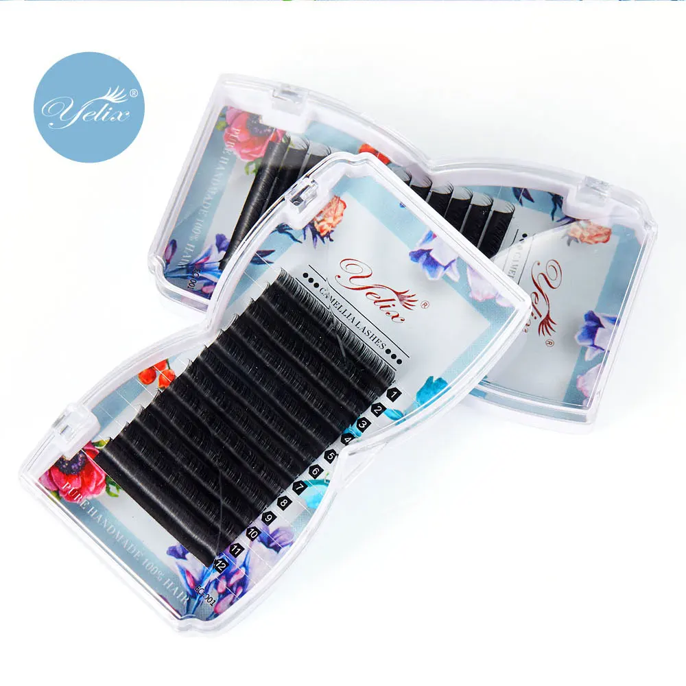 YELIX 3d-6d Camellia Fast Blossom Lashes объемный вентилятор для ресниц наращивание ресниц Накладные норковые ресницы Индивидуальные Накладные ресницы макияж