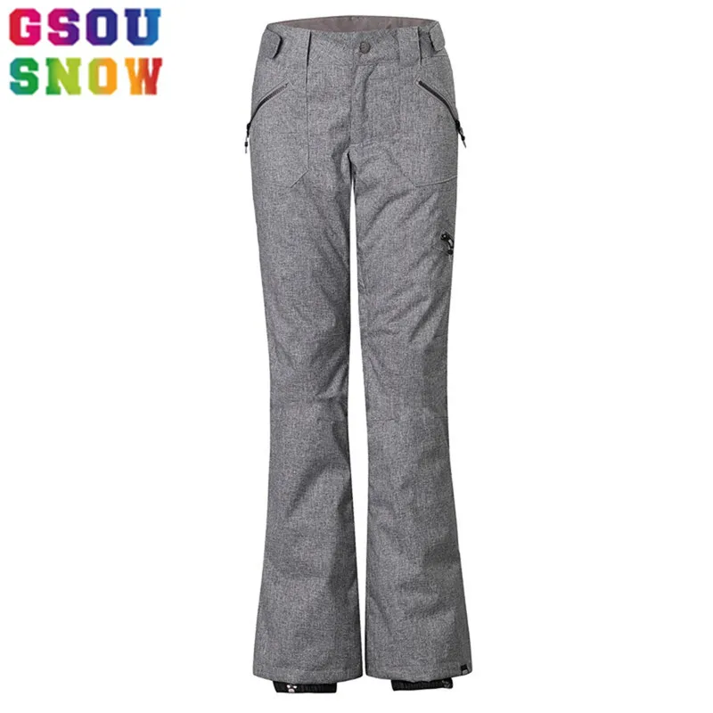 GSOU зимние брендовые лыжные штаны женские водонепроницаемые сноубордические