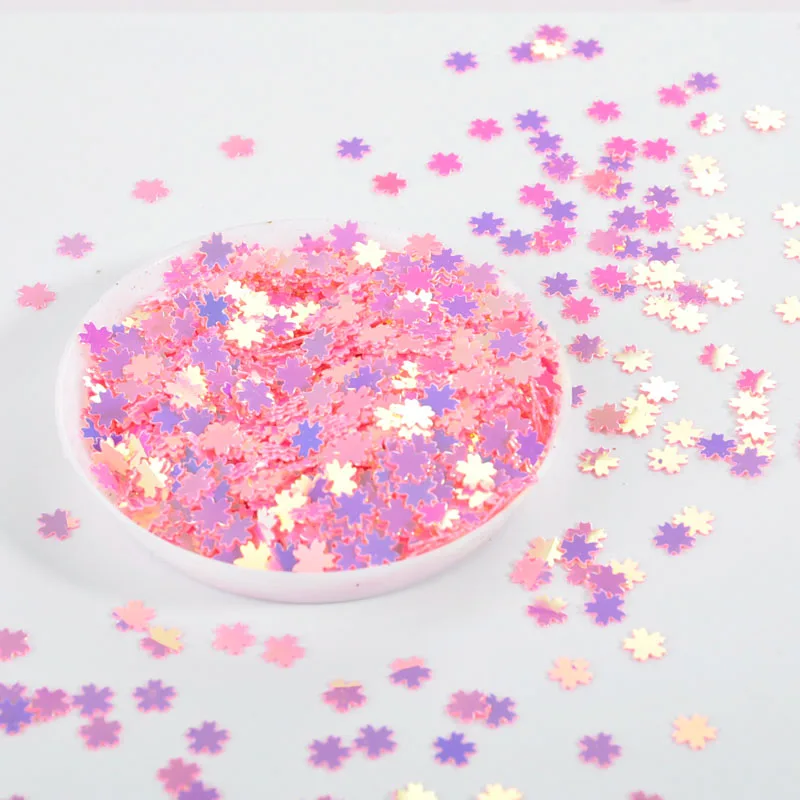 JG Pink 10g розовый Сакура Блеск Конфетти из блесток DIY Craft вещи 5 мм голубые Cherry Blossom УФ-украшение из эпоксидной смолы Jewelry заполнения пайетками - Цвет: JG Pink