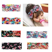 Baby Headbands Headwear Girls Retro Hair Print Hairband Rabbit Ears Head Band Infant Newborn Floral Headwrap Baby Headbands Headwear Girls Retro Hair Print Hairband Rabbit Ears Head Band Infant Newborn Floral Headwrap