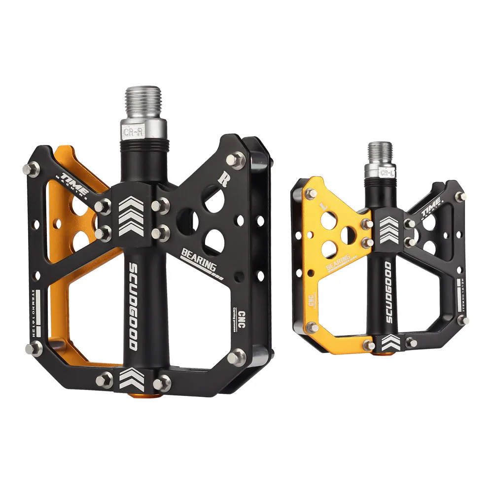 Bikein для велосипеда алюминиевый CNC Противоскользящий 1 подшипник+ 1 DU педаль горного велосипеда плоская педаль педали Аксессуары для горного велосипеда