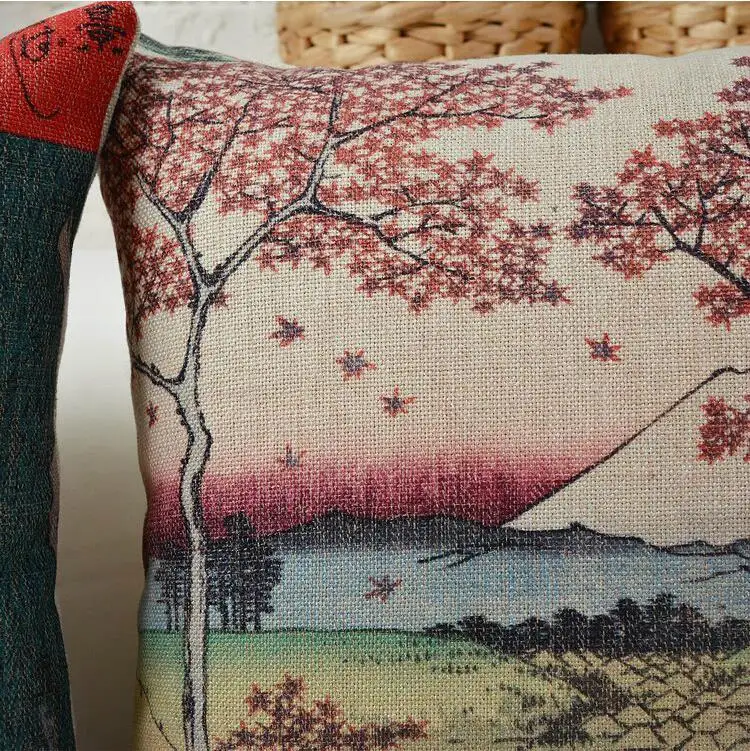 Японский креативный художественный узор Ukiyo e крепление Fuji свежая хлопковая