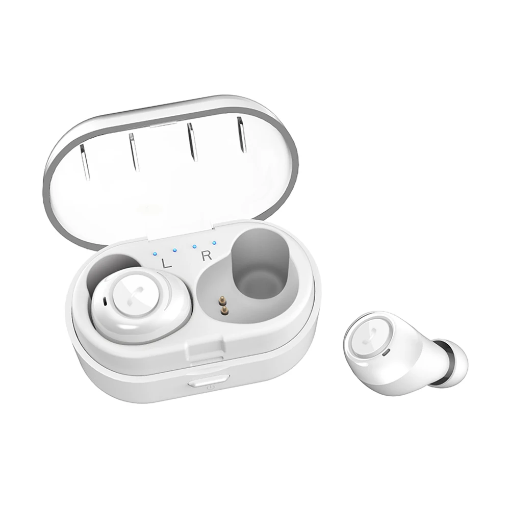 Cp7 Bluetooth 5,0 TWS наушники истинные беспроводные Bluetooth наушники ж/двойной микрофон стерео наушники Близнецы Спортивная гарнитура зарядка коробка - Цвет: Белый