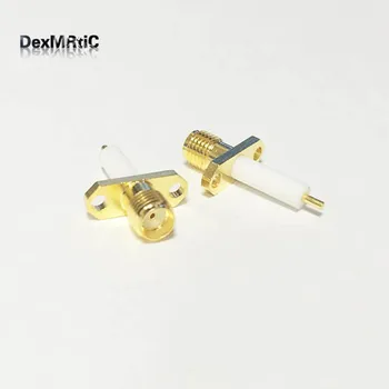 

1pc NEW SMA Female Jack RF Coax Connector panel mount solder post Straight Insulator Long 12mm Goldplated wholesale
