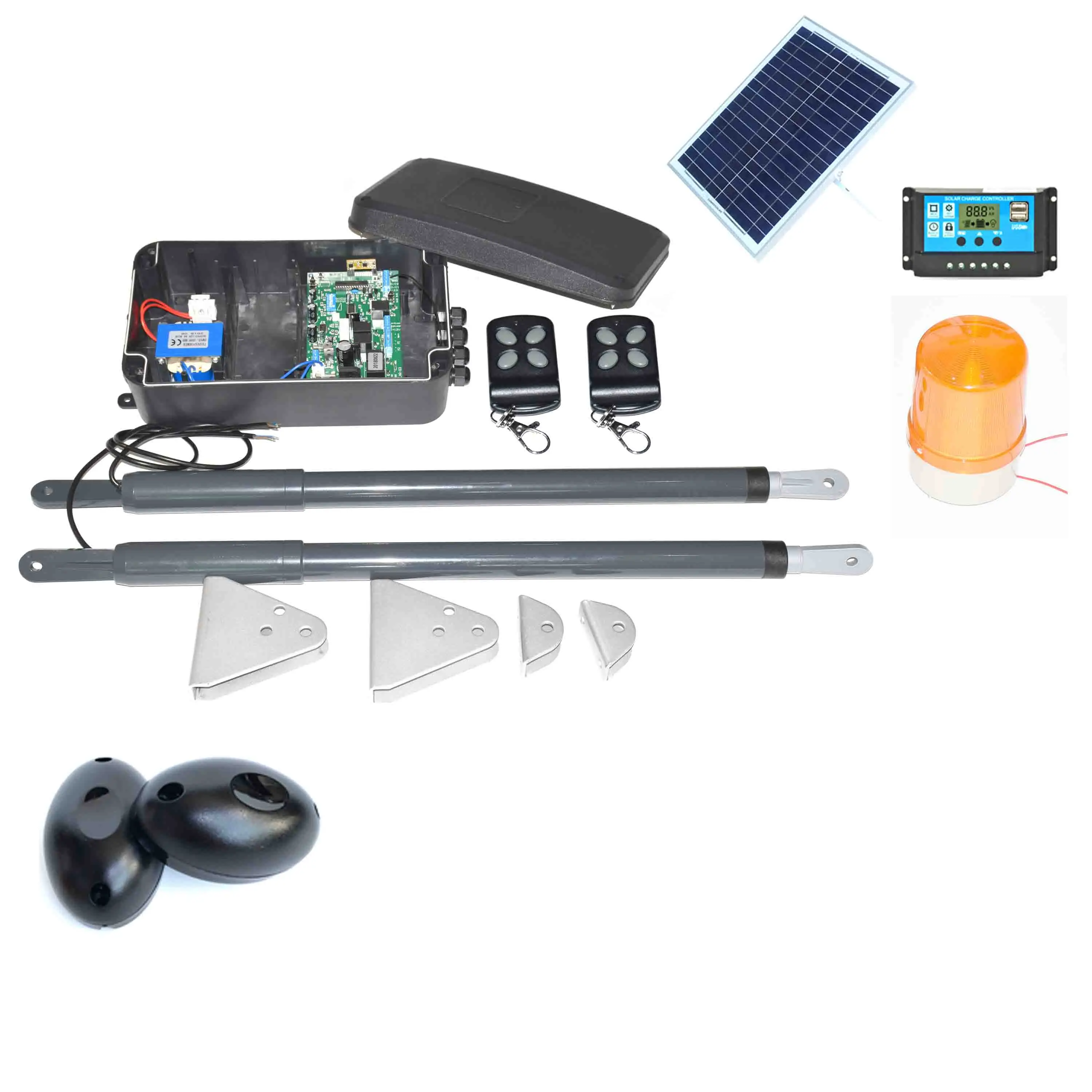 Kit 4 200 кг gsm, автоматический Электрический распашные ворота открывания двери открытый операторский Мотор привод доводчик комплекты с солнечной системой для распашных дверей - Цвет: Kit 4