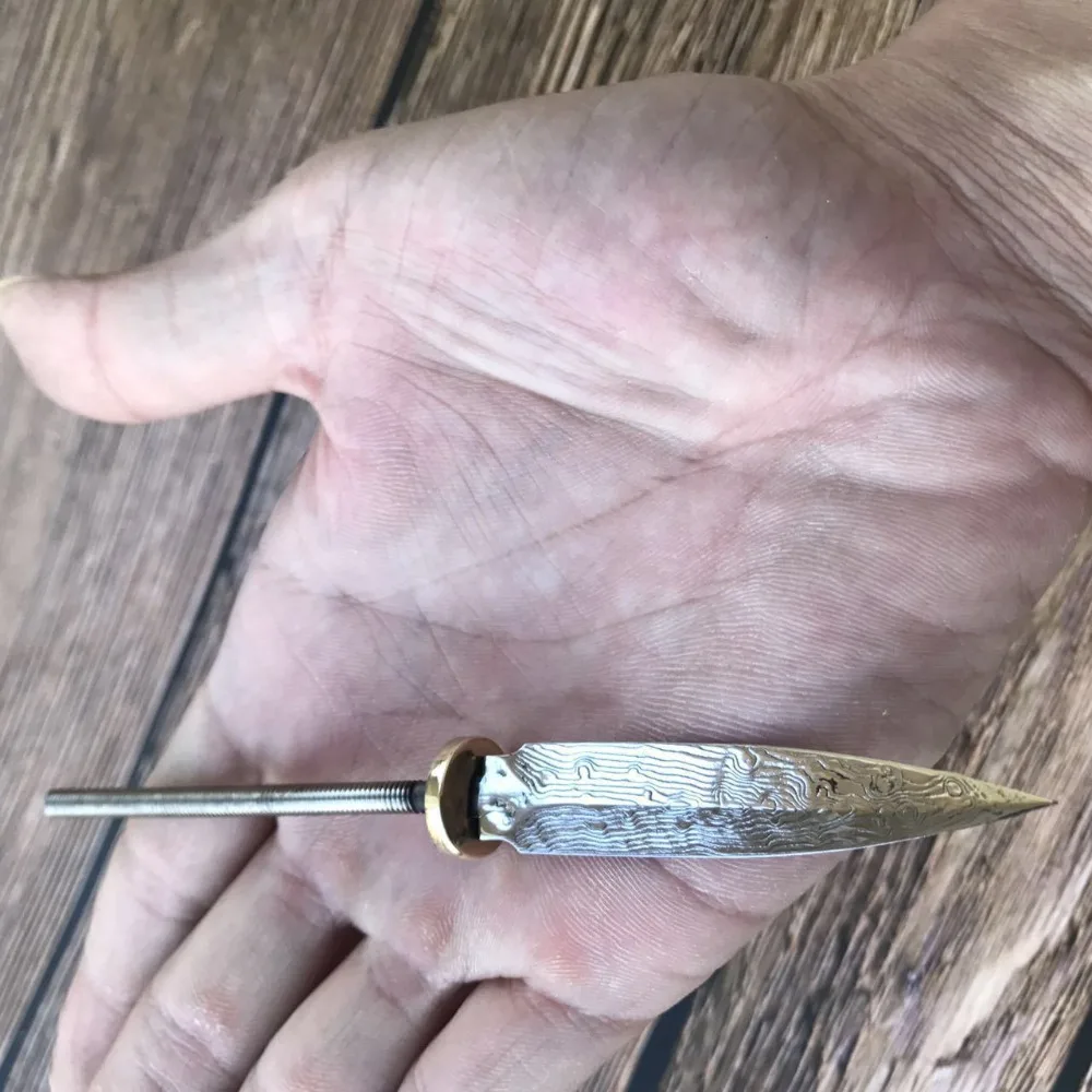 Freewolf 2,36 дюймов DIY VG10 Дамаск Сталь Чай knifes' лезвия, только ножей лезвия, без ручки двери, стеклянная ненесущая стена, H0147