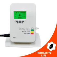 VOC Meter Color Coded Air Quality Instrument Gas Detector LCD Display Humidity Temperature Indicator
