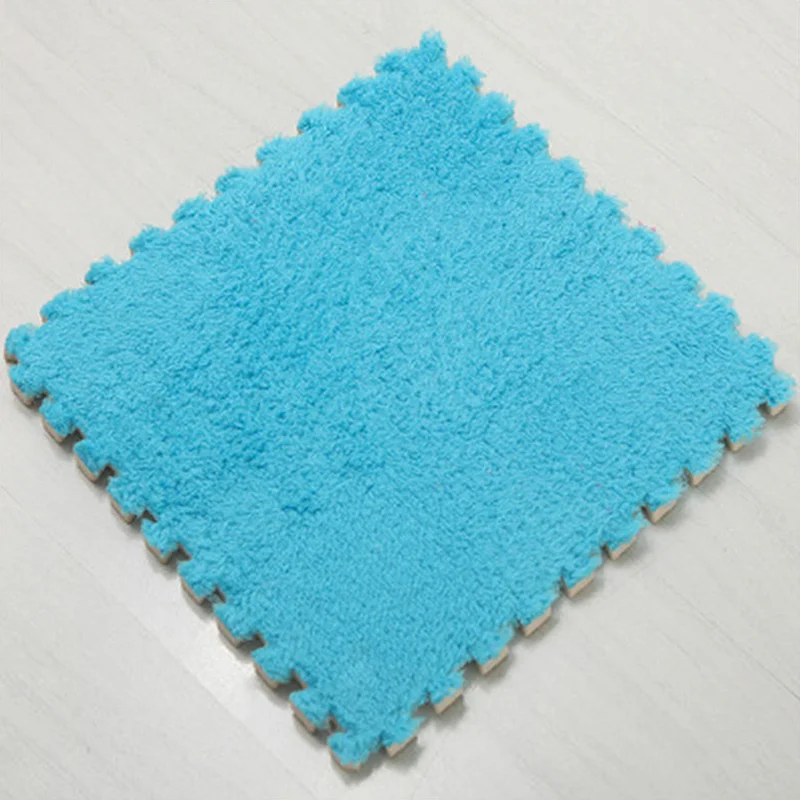 Blue Лохматый 30x30 см Коврик-головоломка Eva домашняя стеганая пенопластовая Накладка для поролона Прямая - Цвет: Blue