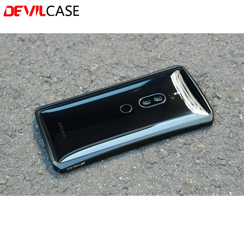 DEVILCASE لسوني XZ2 قسط 5.8 بوصة عرض الهاتف المحمول الوفير الإطار حالات معدن من خليط الألومنيوم واقية غلاف XZ2P الرأس