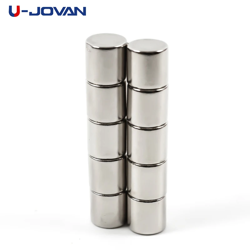 U-JOVAN 10 шт. 8x8 мм N35 очень сильные Craft круглый неодимовые магниты 8*8 мм редкоземельных перманентных мощный магнит