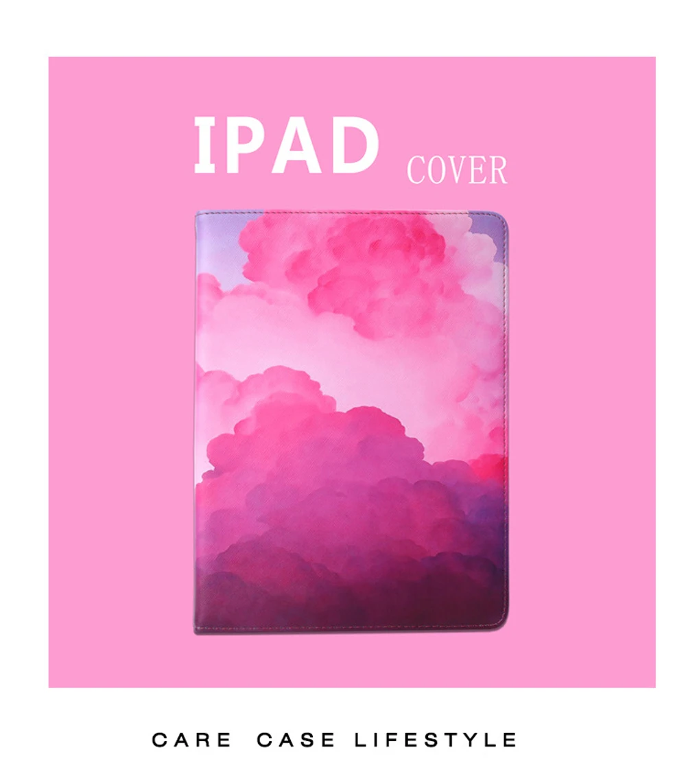 Чехлы для рисования с облаками для iPad 2/3/4 мини 1 2 3 4 5 Air 1 2 Pro 9,7 10,5 11 подставка держатель Авто Пробуждение сна