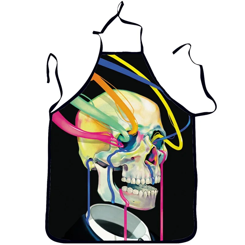 3D забавные фартуки для Хэллоуина Кухонный Фартук взрослых фартук готовки