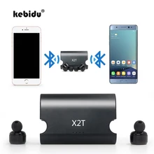 Kebidu x2t наушники супер мини True Беспроводные наушники с зарядным устройством окне Bluetooth 4.2 наушники для iPhone 8 Android