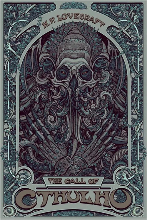 as picture Скандинавское украшение H. P. Loveccraft Cthulhu настенная живопись на холсте плакат Nouveau абстрактная картина для украшения гостиной - Цвет: as picture