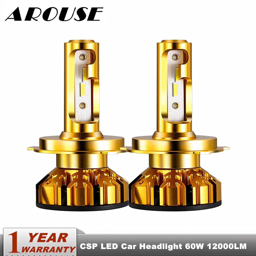 

AROUSE H4 H7 H11 H1 H3 9005 9006 CSP Car LED Headlight Bulbs Hi-Lo Beam 60W 12000LM 6500K Auto Headlamp Fog Light Bulb 12v 24v