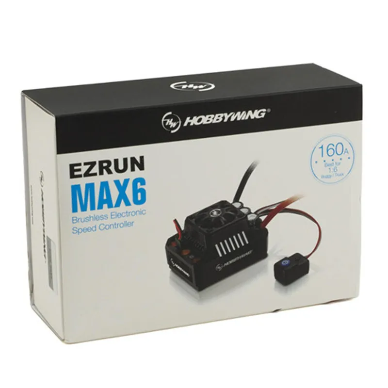 Hobbywing EZRun MAX6 V3 1/6 3-8 S водонепроницаемый бесщеточный ESC 160A для 1/6 1/7 RC туристический автомобиль/багги/грузовик