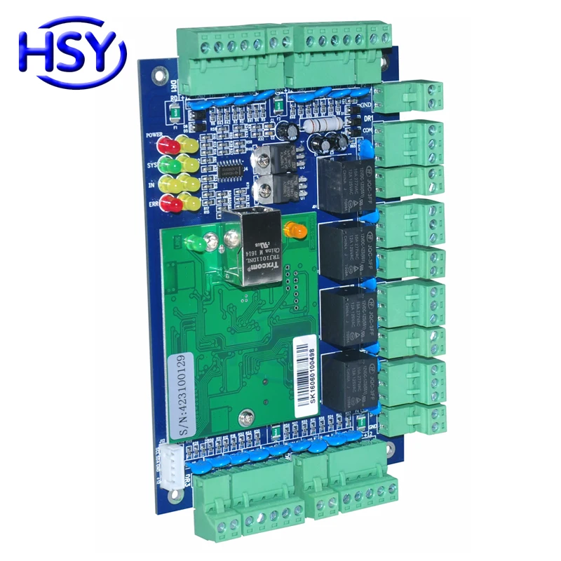 HSY TCP/IP 4 Дверная панель управления доступом радиокарточка считыватель 1 способ четыре двери управление Лер доска система с бесплатным программным обеспечением