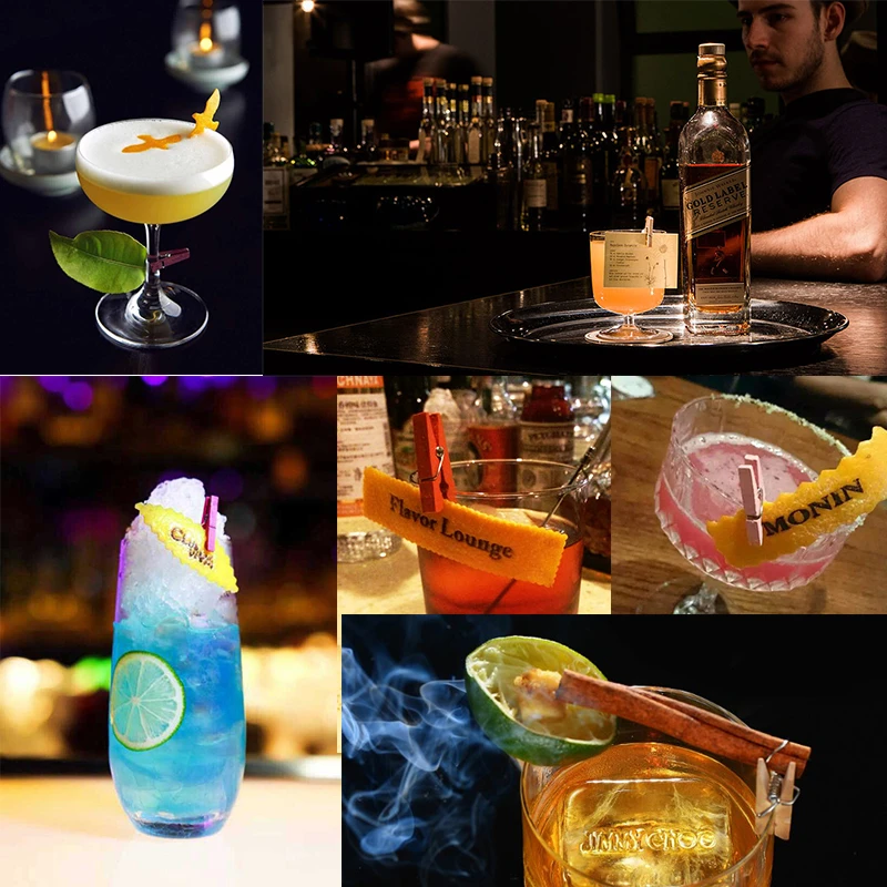 Cocktail Creative Decorative Small Clip Cocktail Decorative pin fixed Cocktail Clip