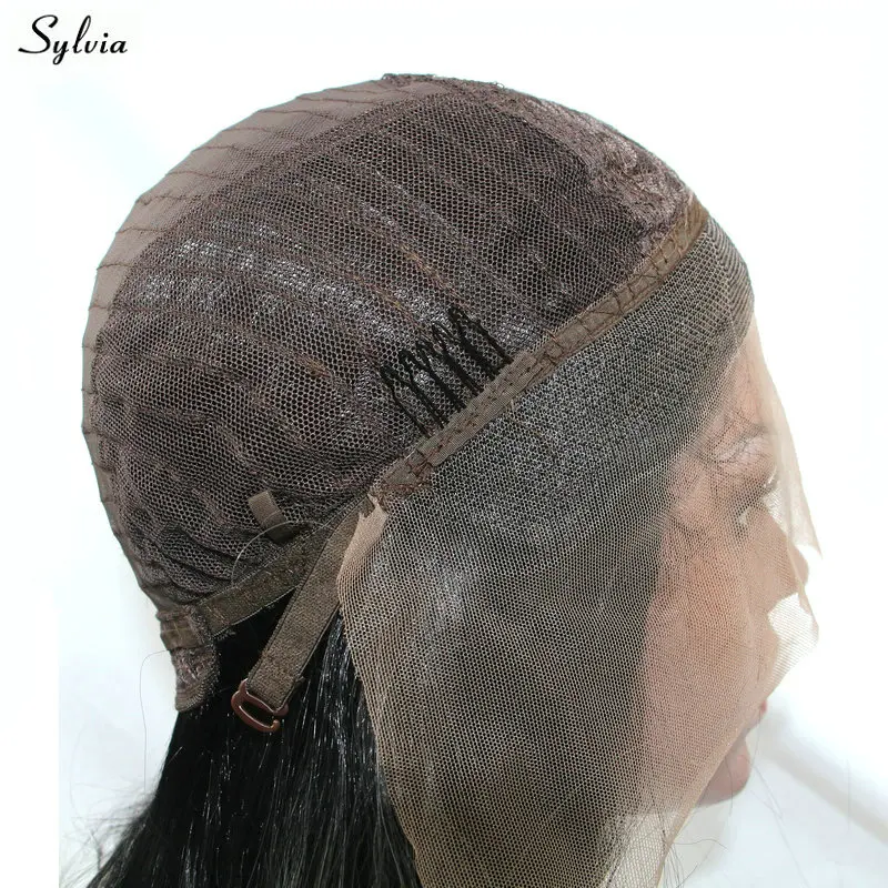 Sylvia блондинка парик Ombre темные корни два тона жаропрочных Длинные Синтетические волосы кружева ручной работы перед парики для женщин