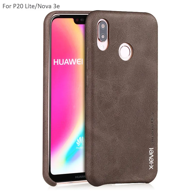 X-крышка с уровнем чехол для huawei P20 Pro Lite Ретро Винтаж X уровень матовая кожа задняя защитная оболочка Nova 3e