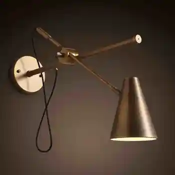 

American country industrial retro loft simple retro bedside lamp bar Cafe rocker single head iron wall lamp free shipping