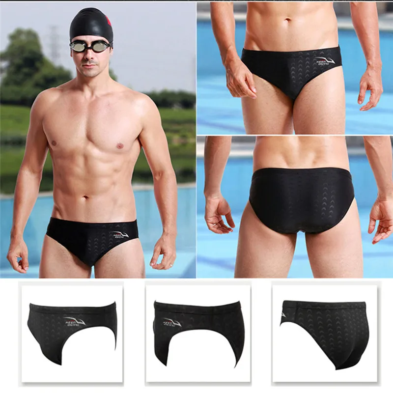 

Professional Shark Skin Swim Competition Boxer Briefs Trunks Swimming Shorts Swimwear Quick Drying Swim suit For Man