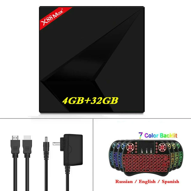 X88 MAX PLUS Android 9,0 tv Box 4 ГБ ОЗУ 64 Гб ПЗУ RK3328 четырехъядерный 2,4G/5 ГГц WiFi BT4.0 смарт-приставка 4K медиаплеер PK 8,1 - Цвет: 4G 32G with Backlit