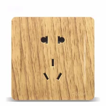 Цвет древесины Ретро 5 отверстий розетка 86 стиль 10 110 В-250 В