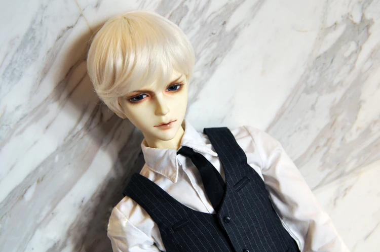 BJD кукла парики короткие парики из натуральных волос для 1/3 1/4 1/6 BJD DD SD MSD YOSD кукла высокотемпературный провод парики просты в уходе аксессуары для куклы