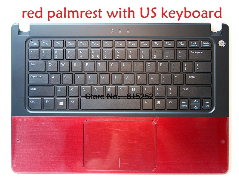 Ноутбук Palmrest для DELL для Vostro 5460 5470 5480 056M9X 0Y3X62 Y3X62 053JW1 53JW1 0VDCHK 06PDJY 6PDJY с клавиатурой - Цвет: red US no finger
