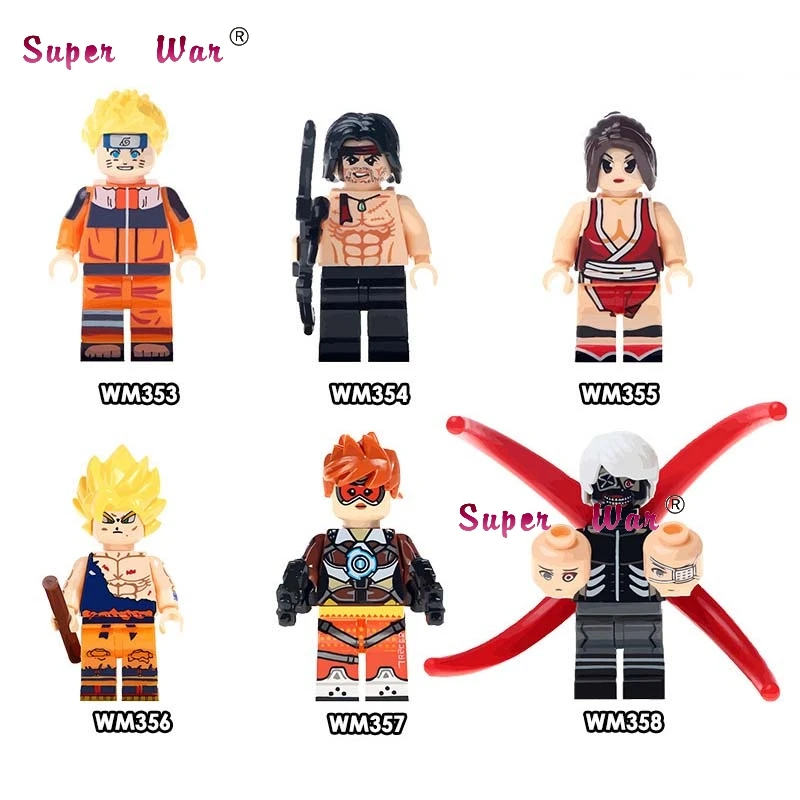 

Single Uzumaki Stallone First Blood Rambo Mai Shiranui Son Goku Tracer Tokyo building blocks models bricks toys for children kit