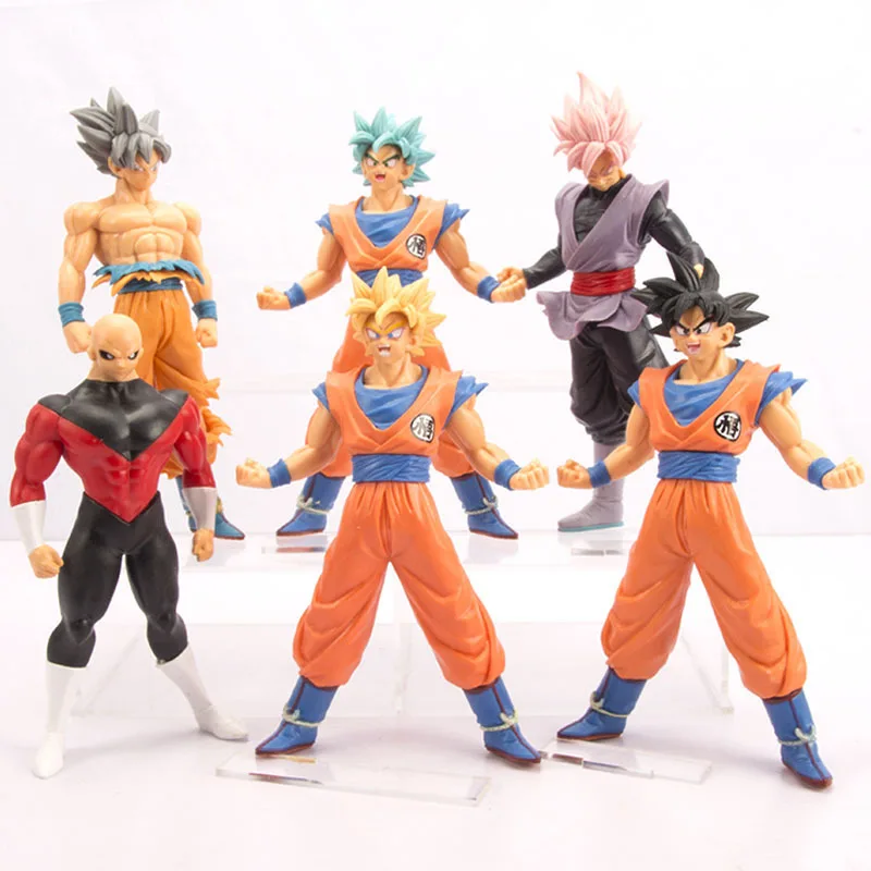 

6 PCS/SET Ultra Instinct Son Goku Vegeta PVC Action Figures Dragon Ball Z Collection Model Doll Collection decoration Gift 18CM