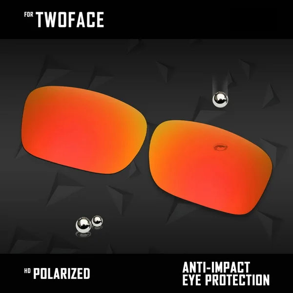Fire Red OOWLIT линзы для замены солнцезащитных очков Оукли TwoFace OO9189 Поляризованные-разноцветные - Цвет линз: Fire Red