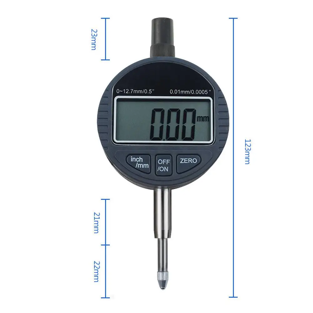 Высоко-Точный Цифровой Электронный индикатор часового типа 0,001 мм Индикатор 0-12,7 цифровой Дисплей процент для аксессуары инструмента