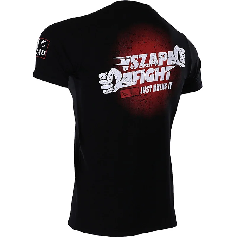 Модный бренд VSZAP фитнес бой Санда футболка ММА мужские футболки UFC вещания бой тайский бокс кулак боевые искусства