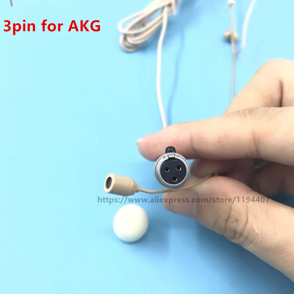 3pin For AKG Беспроводной гарнитуры микрофон с мини-4 Pin XLR Сделано в Китае TA4F Для Shure Sennheiser AKG Самсон MiPro Audio-Technica микрофон Системы - Цвет: 3pin For AKG