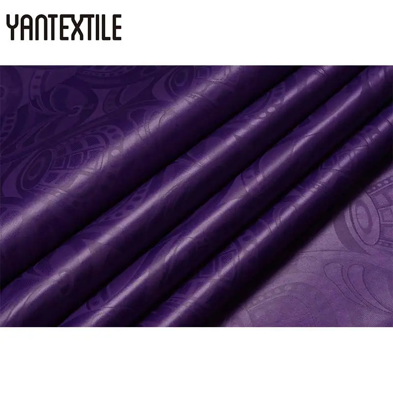 YANTEXTILE фиолетового цвета в африканском стиле фут Ткань Высокое качество Дамаск парча Shadda ткань 10 метров Африканский жаккард ткань Гвинея парча