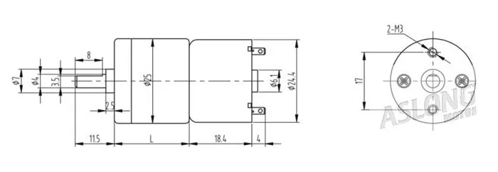 ASLONG JGA25-310 Мини Мотор 3-12 в мотор-редуктор 7-1818 об/мин двигатель постоянного тока низкий уровень шума коробка передач принтер высокий крутящий момент низкооборотный двигатель