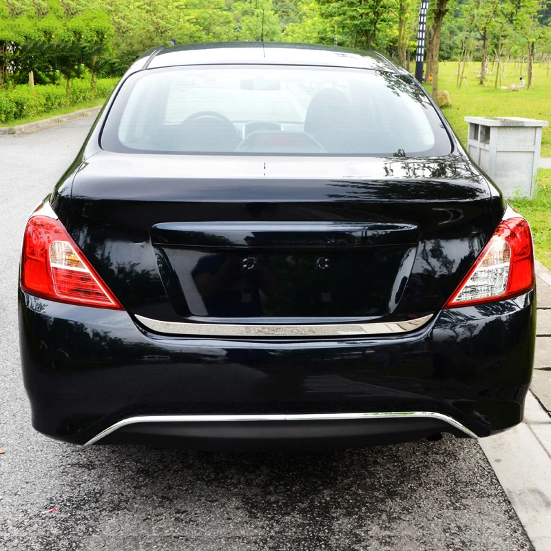 Для Nissan Latio Almera Versa 2012- хромированная Задняя Крышка багажника, крышка двери, отделка багажника, молдинг, Полоска, украшение, стиль