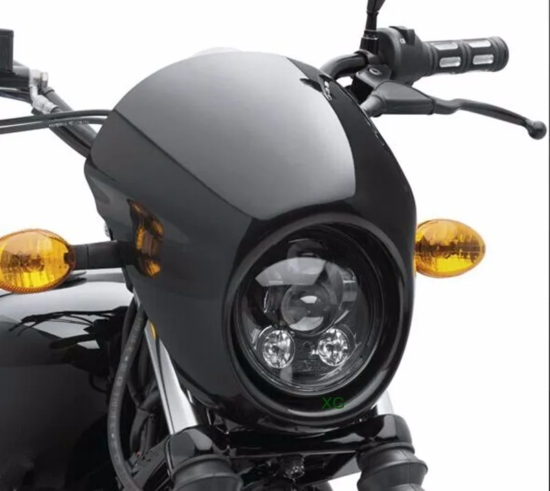 5 3//4/" Motorcycle Fairings Front Visor Cowl Light Fairing For Harley Sportster