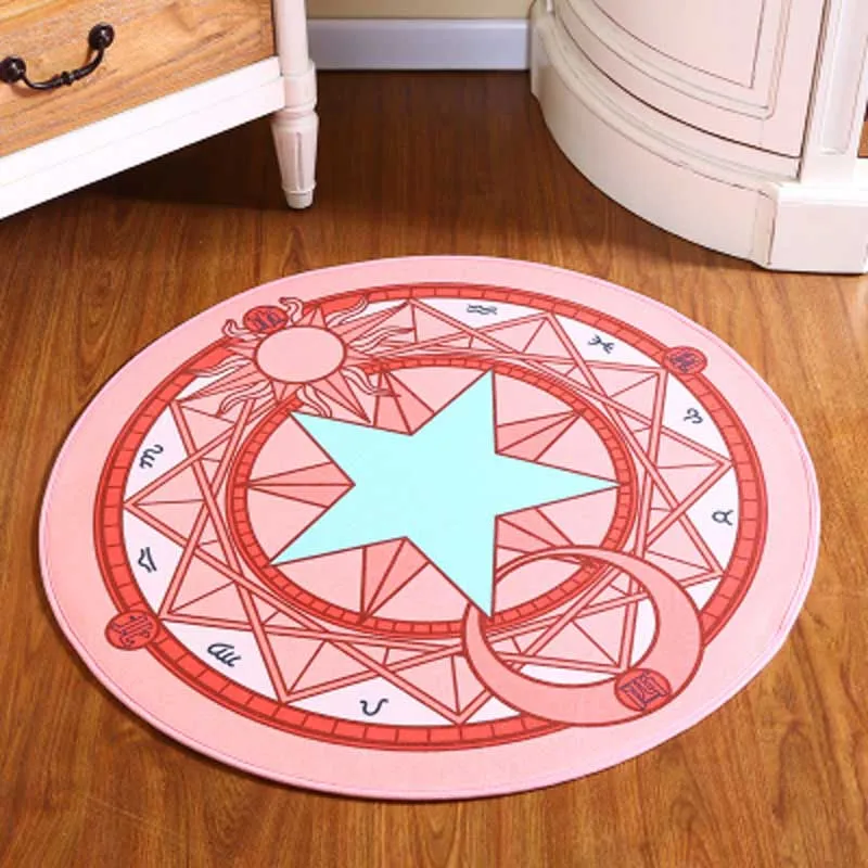 Розовые фиолетовые коврики для гостиной 100 см круглые детские спальни Детские