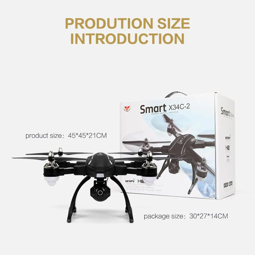 LeadingStar X34 RC Квадрокоптер Дрон GPS 720 P WiFi HD камера фиксированная высота складной пульт дистанционного управления игрушечные самолеты подарок