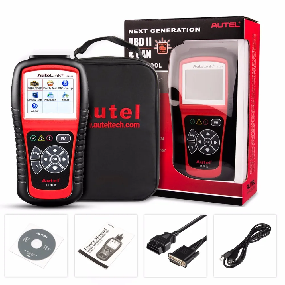 Autel AutoLink AL519 Vehicle OBDII/EOBD Code Reader One-Click I/M Readiness Key, Turns off Check Engine Light 6