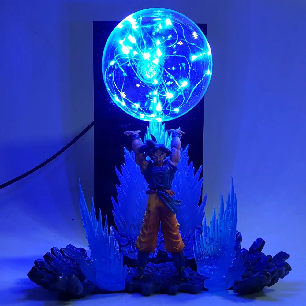 Dragon Ball Z Сон Гоку дух бомбы свет эффект Супер Saiyan фигурку аниме Dragon Ball Z светодиодные лампы модель игрушки DBZ