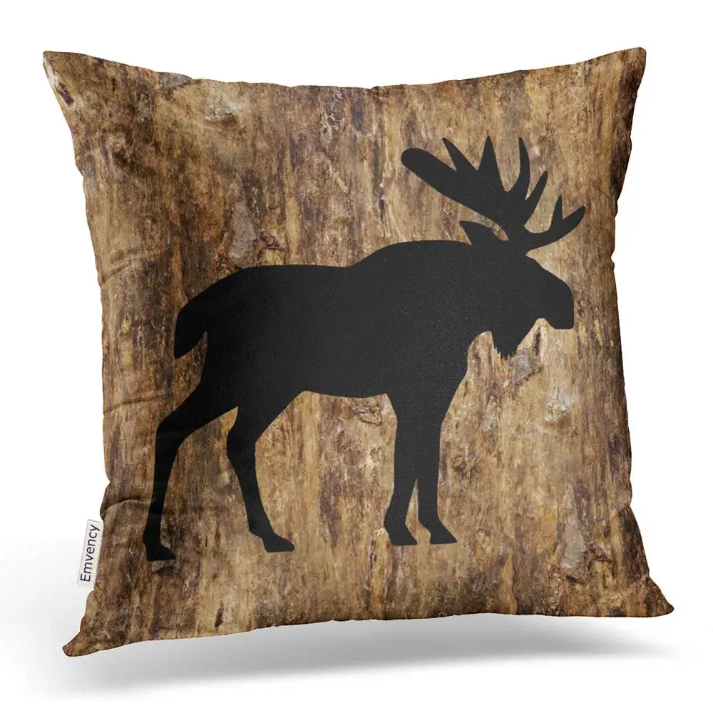 Pillowcases elk faux brown tree bark texture pattern Cotton Throw