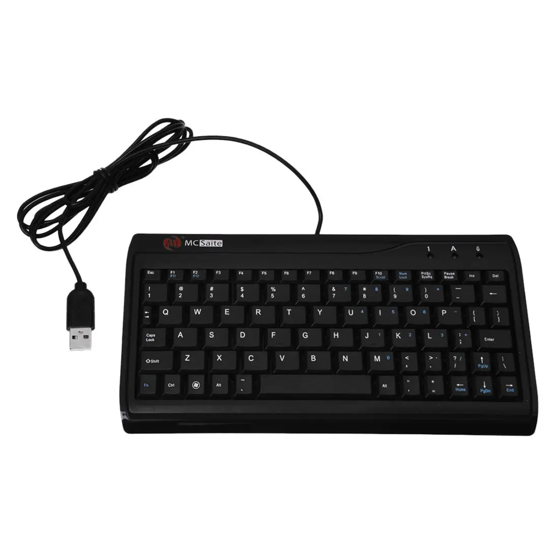 

MCSAITE 8017 78-Key Portable Mute Ultra-thin USB Wired Computer Keyboard for Office Desktop Notebook Using (Black)