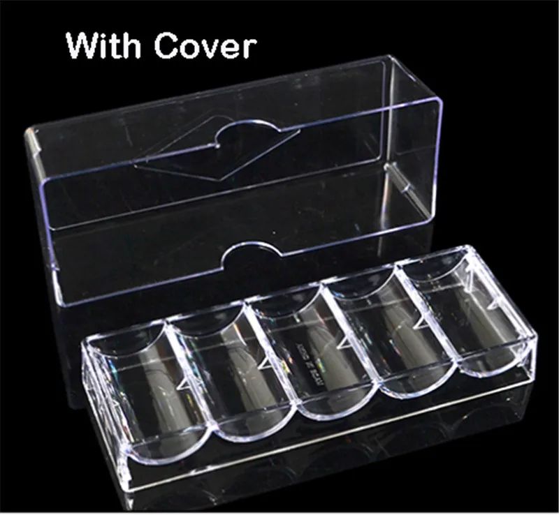 100pcs-емкость Poker Chips BOX чип-контейнер специальные чипы чехол с чехлами Фиш покерные чипы