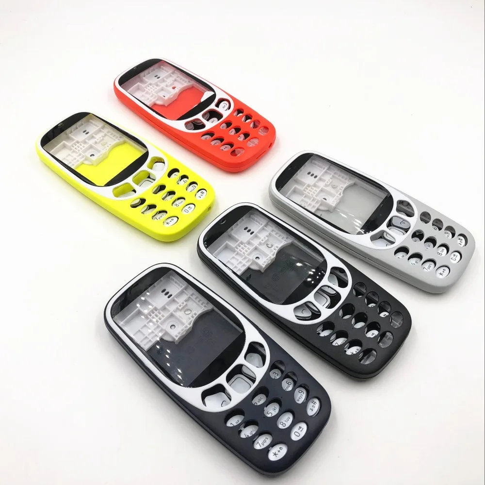 Полный корпус для Nokia 3310 Корпус Крышка+ клавиатура+ батарея задняя крышка