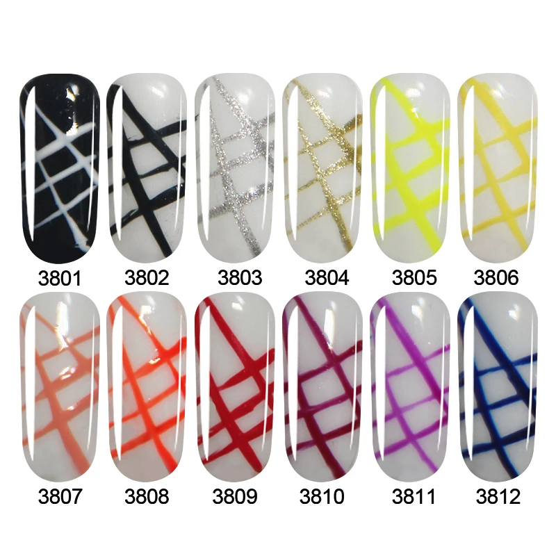 KADITION Новый окрашенный гель клей для нейл арта проволочный зеркальный ногтей