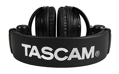 Черные наушники Tascam для студийной записи складные и Удобные Складные студийные с